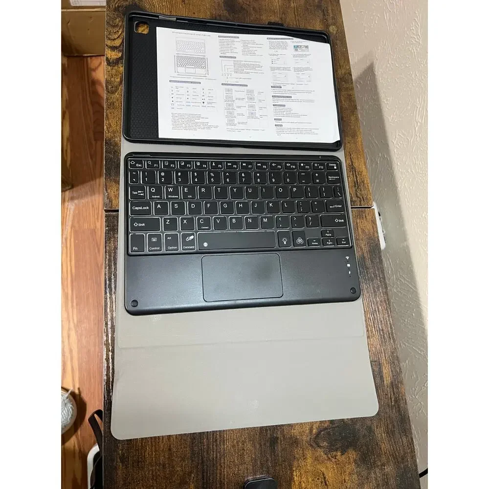 TouchPad Keyboard Case for Galaxy Tab S5e 2019 SM, Black-(Keyboard not working)
